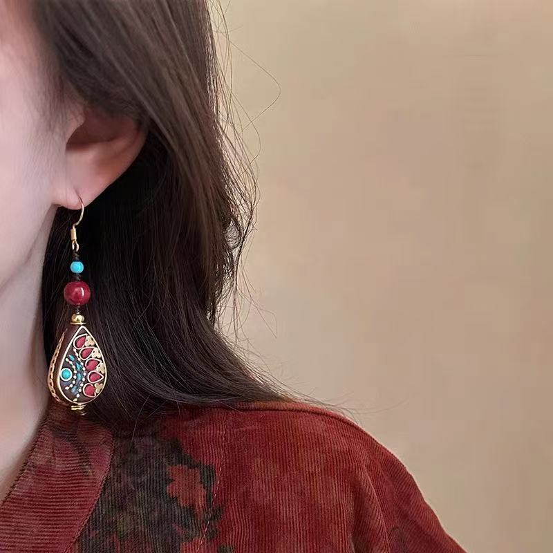 ZenHima Tibetan Nepalese Exotic Dharma-Sankha Earrings - ZENHIMA