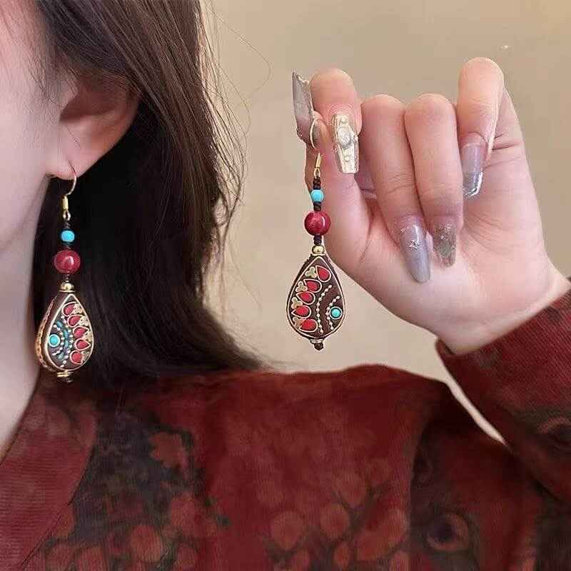 ZenHima Tibetan Nepalese Exotic Dharma-Sankha Earrings