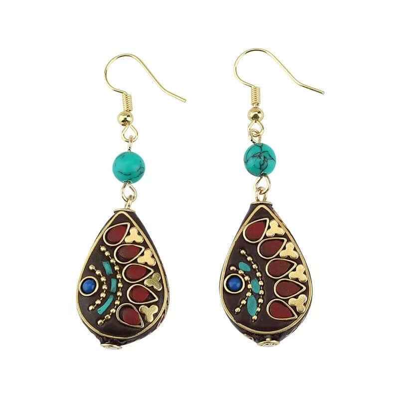 ZenHima Tibetan Nepalese Exotic Dharma-Sankha Earrings