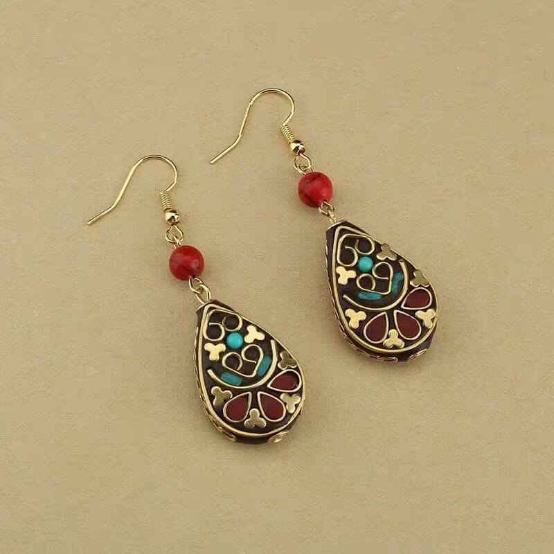 ZenHima Tibetan Nepalese Exotic Dharma-Sankha Earrings