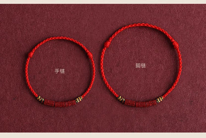 ZenHima Tibetan Om Mani Padme Hum Natural Cinnabar Bracelet / Anklet - ZENHIMA