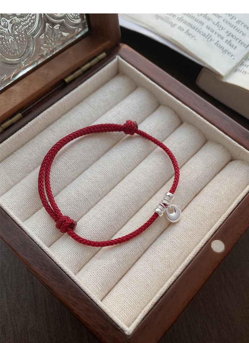 ZenHima Harmony Bead 925 Sterling Silver Red String Bracelet - Women's Bracelet