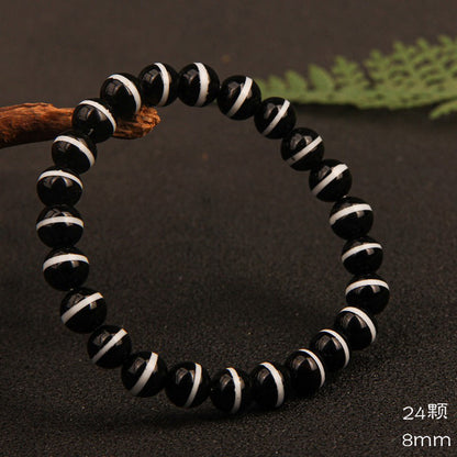 ZenHima Tibetan Black Agate Medicine Buddha Dzi Meditation Bracelet - ZENHIMA