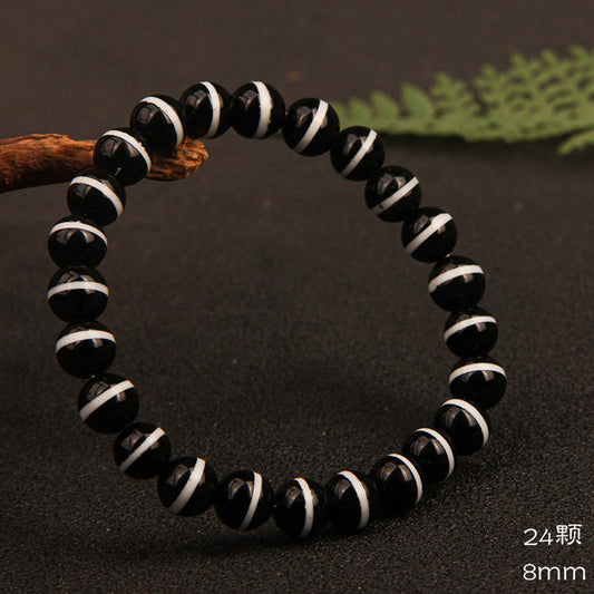 ZenHima Tibetan Black Agate Medicine Buddha Dzi Meditation Bracelet - ZENHIMA