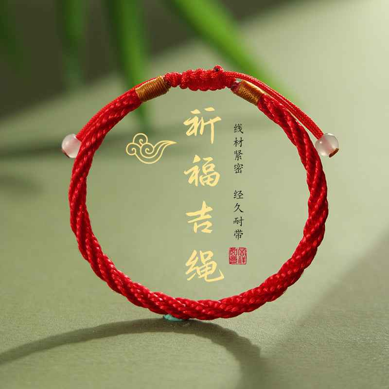 ZenHima Minimal Red Rope Bracelet - Couple Luck Blessing Gift