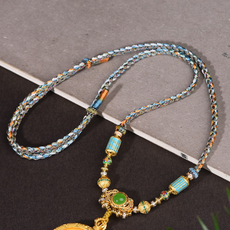 Zenhima Zakiram Thangka Necklace Hand-woven Pendant - ZENHIMA