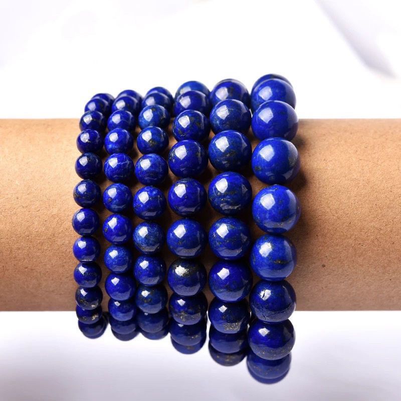 Armband aus natürlichem Lapislazuli und Kristallarmband 