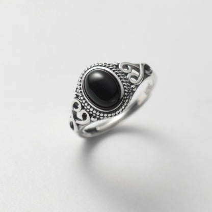 ZenHima 925 Sterling Silver Red Agate and Turquoise Adjustable Vintage Tibetan Ring - ZENHIMA