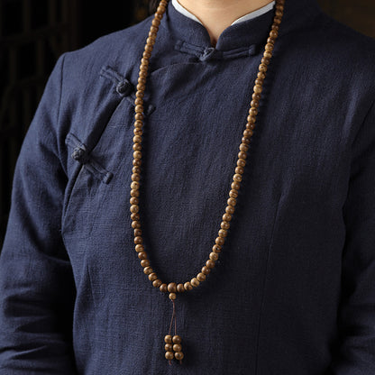 ZenHima Tibetan Agarwood 108 Medicine Buddha Beads Buddhist Mala Necklace - ZENHIMA