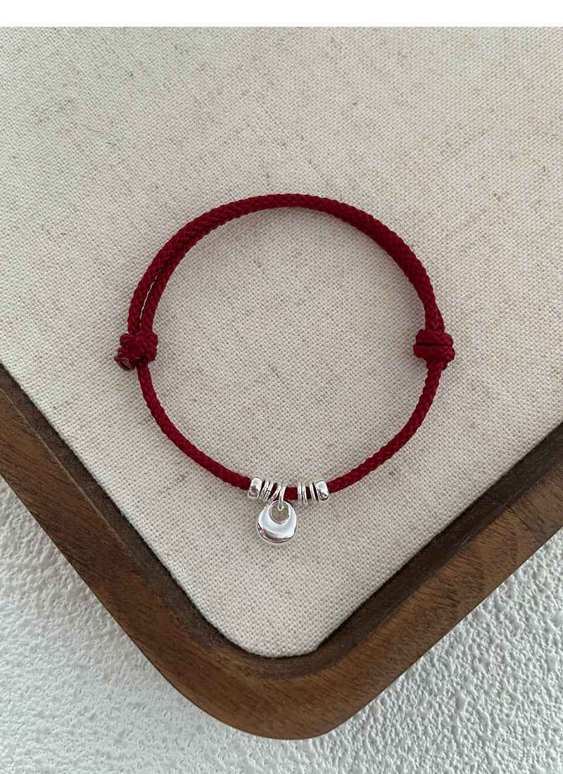 ZenHima Harmony Bead 925 Sterling Silver Red String Bracelet - Women's Bracelet