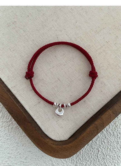 ZenHima Harmony Bead 925 Sterling Silver Red String Bracelet - Women's Bracelet