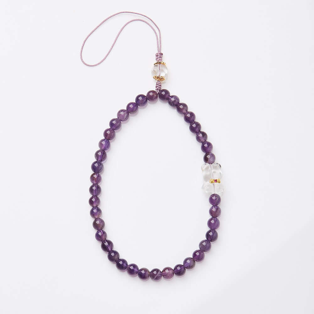 2025 Women’s Nine Purple Fire Bracelet – Natural Amethyst & Phantom Quartz Feng Shui Jewelry - ZENHIMA