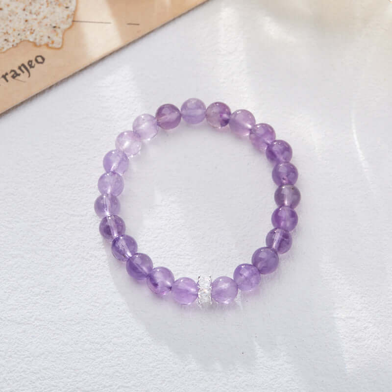 2025 Women’s Nine Purple Fire Bracelet – Natural Amethyst & Phantom Quartz Feng Shui Jewelry - ZENHIMA
