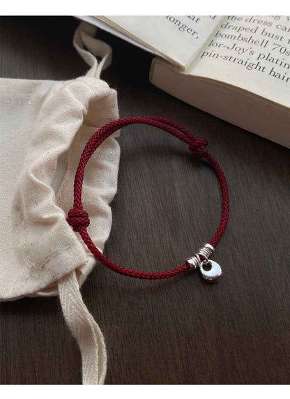 ZenHima Harmony Bead 925 Sterling Silver Red String Bracelet - Women's Bracelet