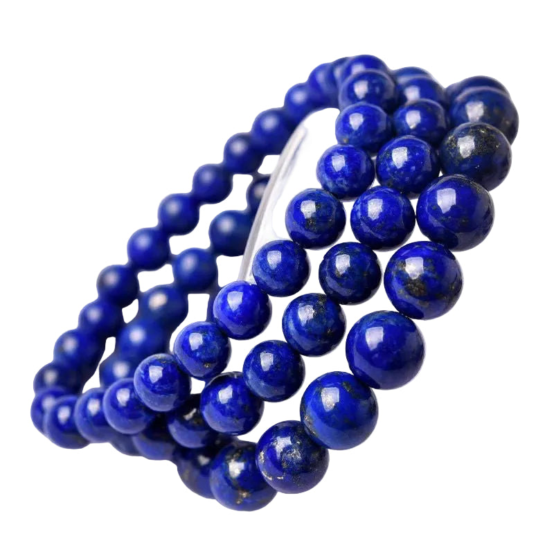 Armband aus natürlichem Lapislazuli und Kristallarmband 