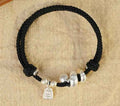 Coiled Snake 999 Fine Silver Red String Bracelet for Luck & Protection