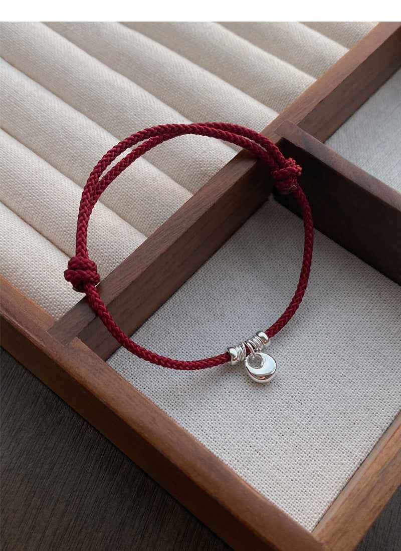 ZenHima Harmony Bead 925 Sterling Silver Red String Bracelet - Women's Bracelet