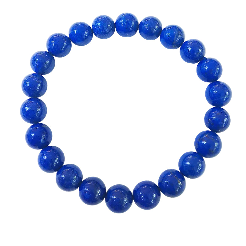 Braccialetto blu lapislazzuli con cristallo a cerchio singolo