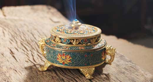 ZenHima Large Enamel Tibetan Incense Burner - ZENHIMA