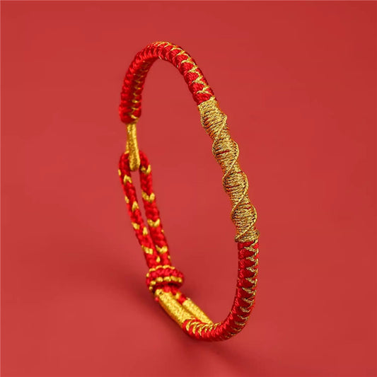 Bracelet en corde rouge Double Joie 2026 