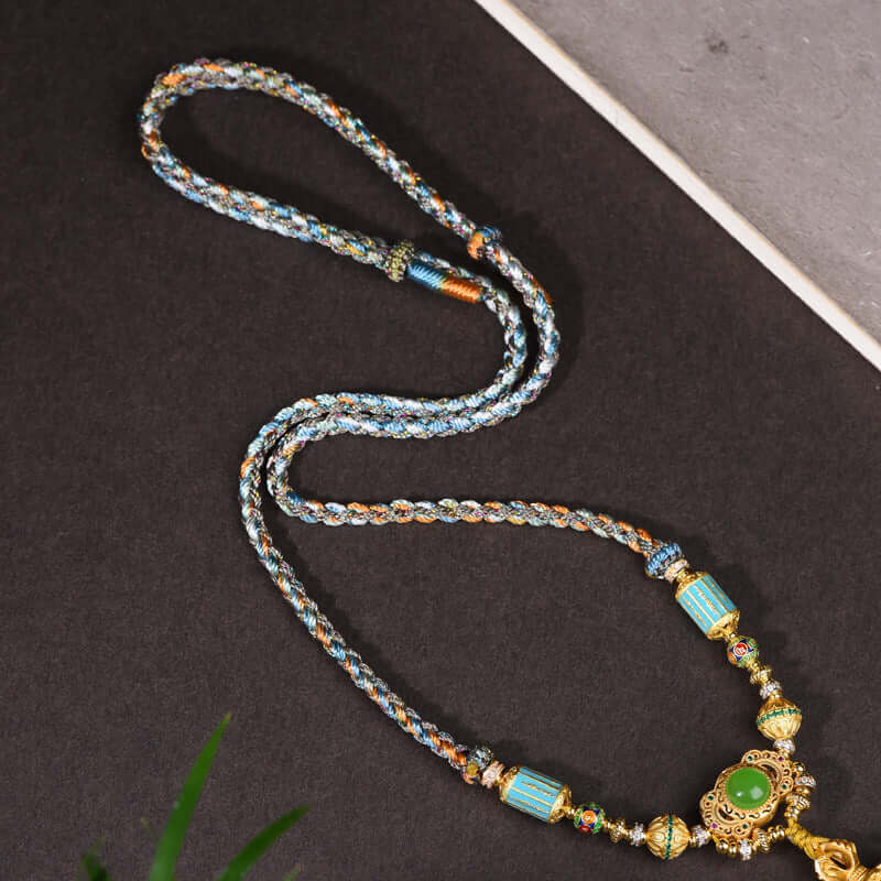 Zenhima Zakiram Thangka Necklace Hand-woven Pendant - ZENHIMA