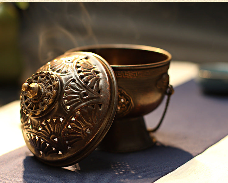 ZenHima Nepal Copper Handcrafted Tibetan Incense Burner - ZENHIMA
