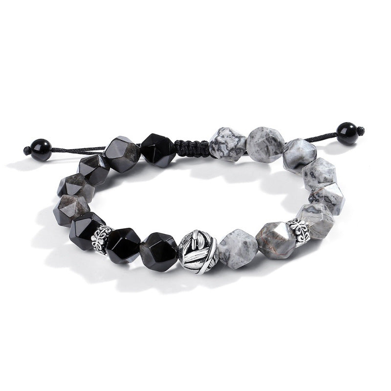 ZenHima 925 Silver & Black Obsidian Meditation Mala Bracelet – Spiritual Unisex Jewelry - ZENHIMA