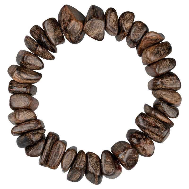 Premium Indonesian Tarakan Agarwood Natural Shape Beaded Bracelet