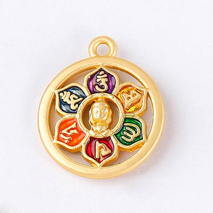ZenHima Hand-painted Six-Word Mantra Bead Pendant – DIY Thangka Bracelet - ZENHIMA