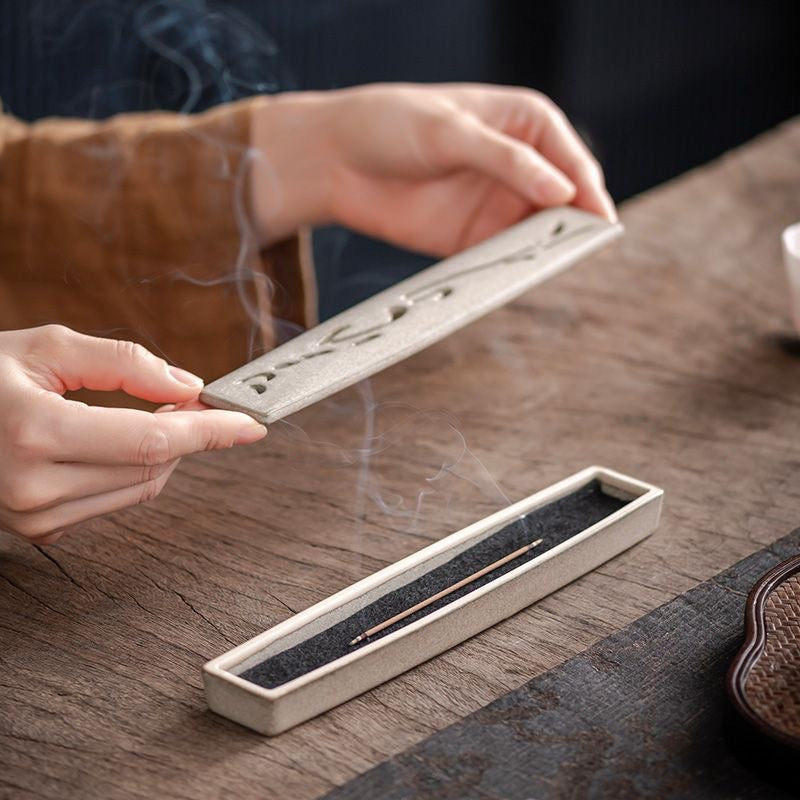 ZenHima Ceramic Horizontal Incense Burner for Sandalwood & Agarwood - ZENHIMA