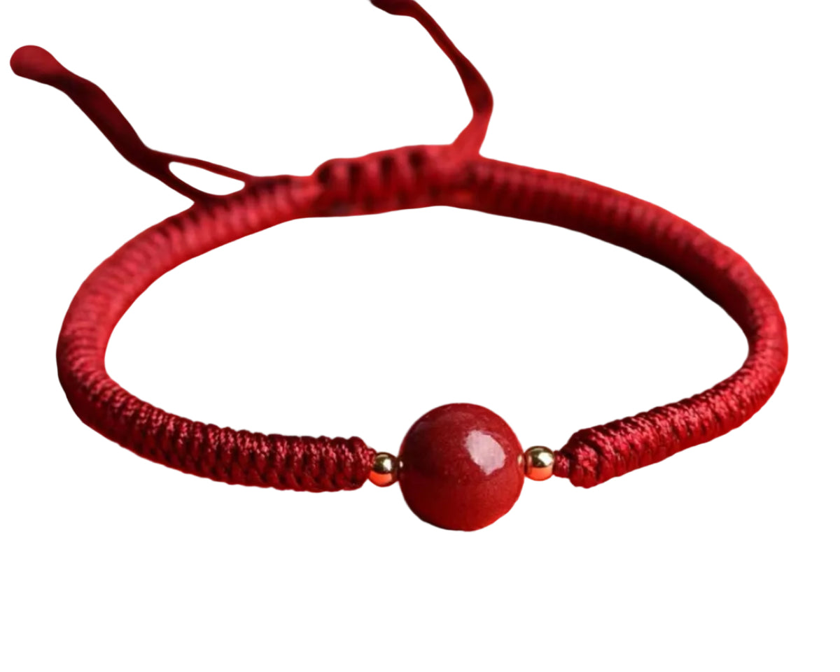 Cinnabar Couple Woven One Heart One Mind Rotes Seilarmband für Damen
