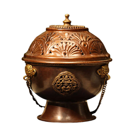 ZenHima Nepal Copper Handcrafted Tibetan Incense Burner - ZENHIMA