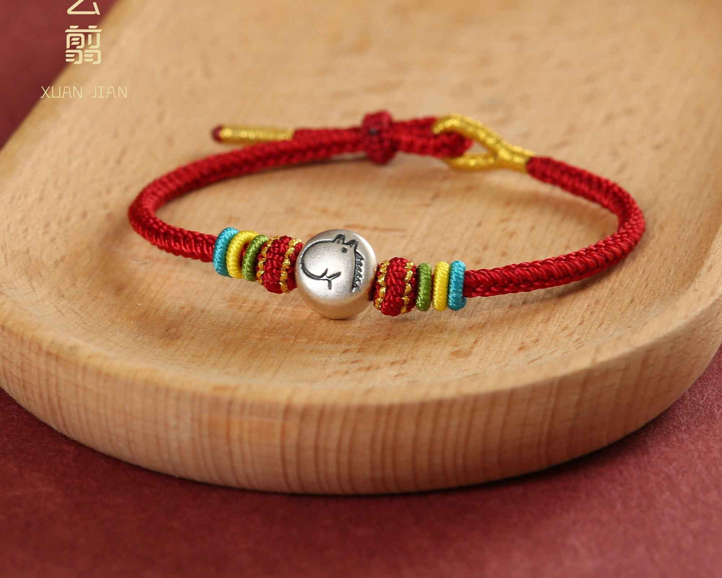 ZenHima Harmony Chinese Zodiac Rotating Bead 999 Fine Silver Luck Red String Bracelet