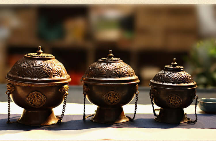 ZenHima Nepal Copper Handcrafted Tibetan Incense Burner - ZENHIMA
