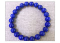 Braccialetto blu lapislazzuli con cristallo a cerchio singolo