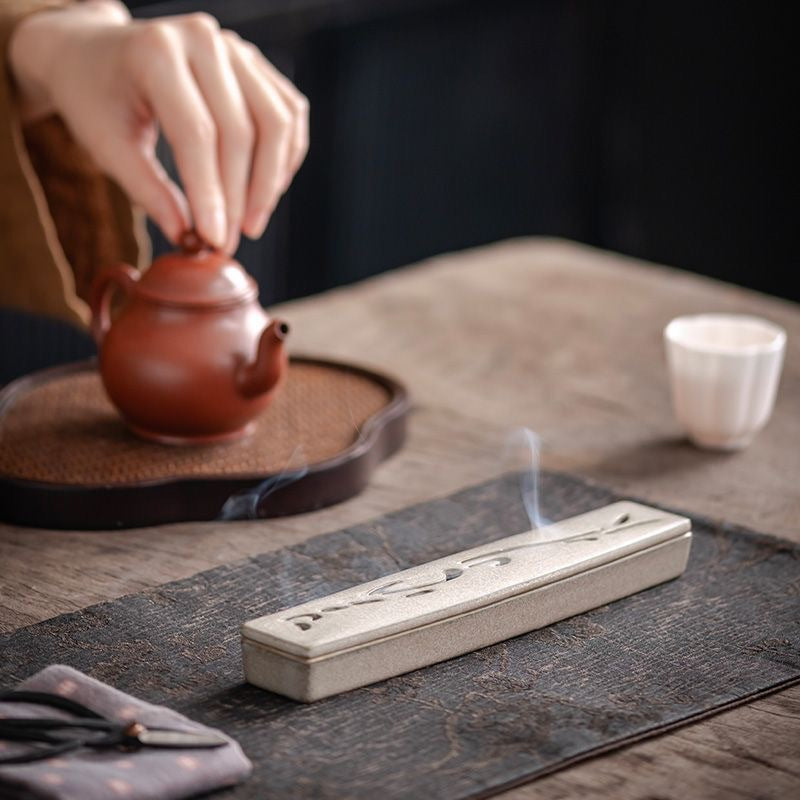 ZenHima Ceramic Horizontal Incense Burner for Sandalwood & Agarwood - ZENHIMA