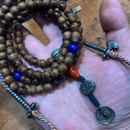 [ZenHima] The Great Prajna Temple 8mm * 108 Tibetan Buddhist Agarwood Prayer Beads(Meditation Mala) - ZENHIMA