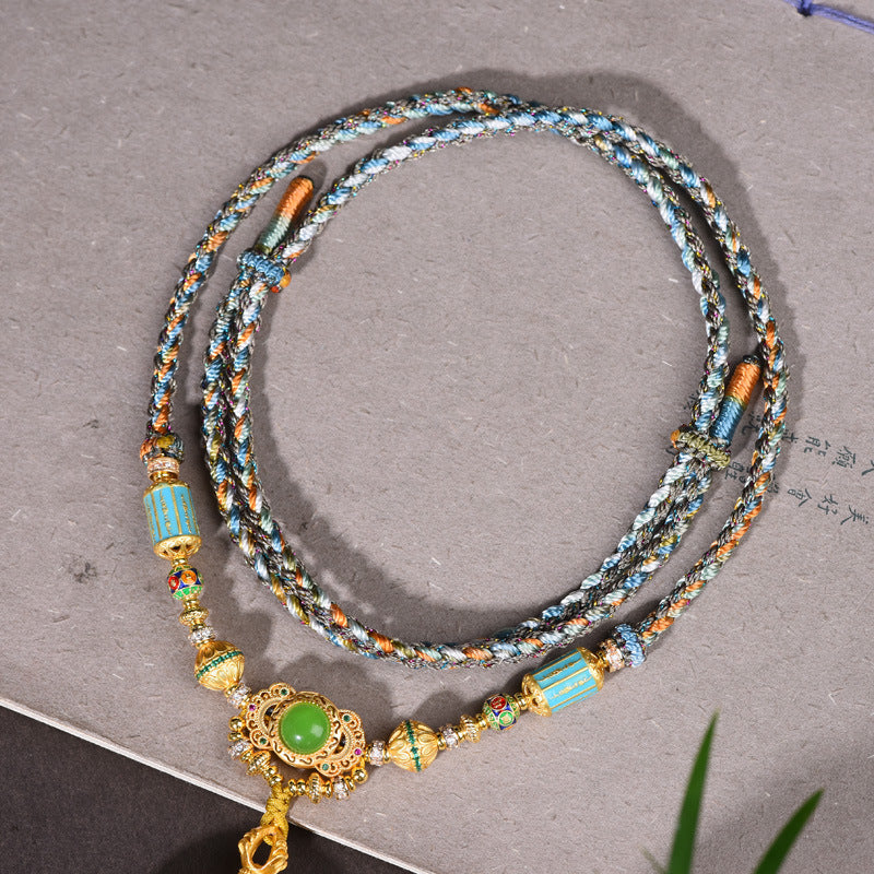 Zenhima Zakiram Thangka Necklace Hand-woven Pendant - ZENHIMA