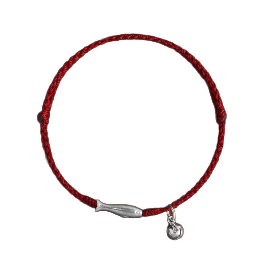 999 Fine Silver Lucky Koi Red String Bracelet & Anklet