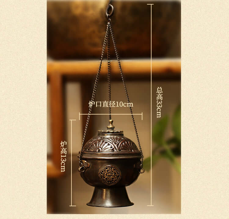 ZenHima Nepal Copper Handcrafted Tibetan Incense Burner - ZENHIMA