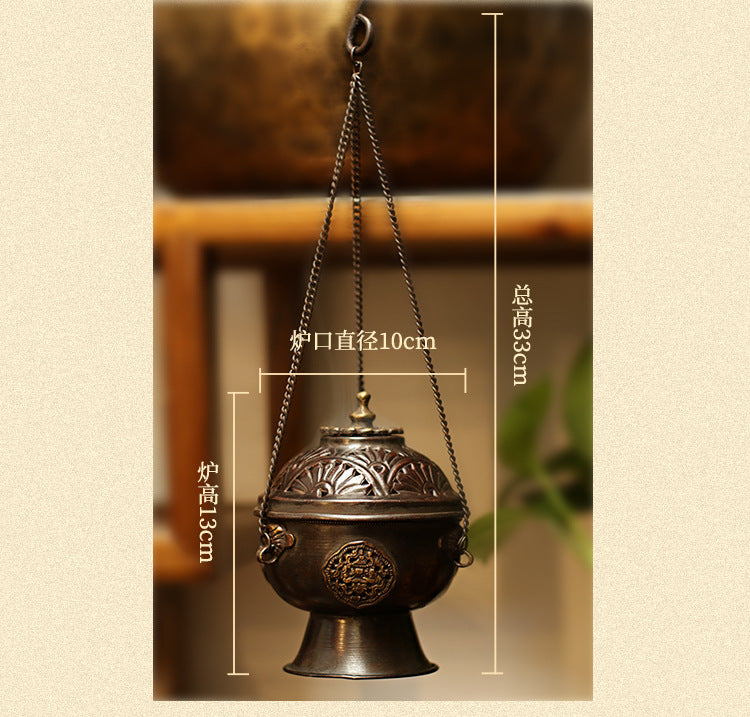 ZenHima Nepal Copper Handcrafted Tibetan Incense Burner - ZENHIMA