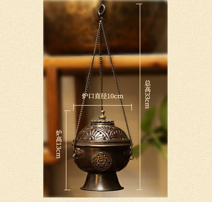 ZenHima Nepal Copper Handcrafted Tibetan Incense Burner - ZENHIMA