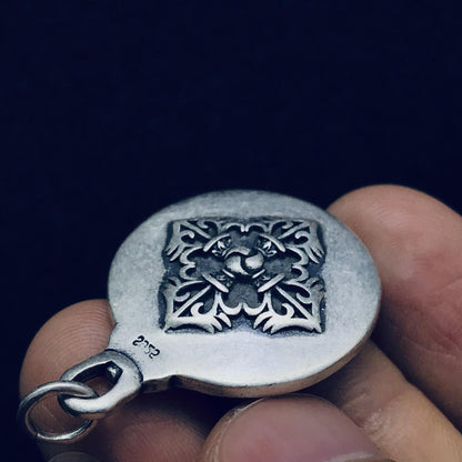 S925 Sterling Silver Jiugong Bagua Pendant – Zodiac Silver Talisman