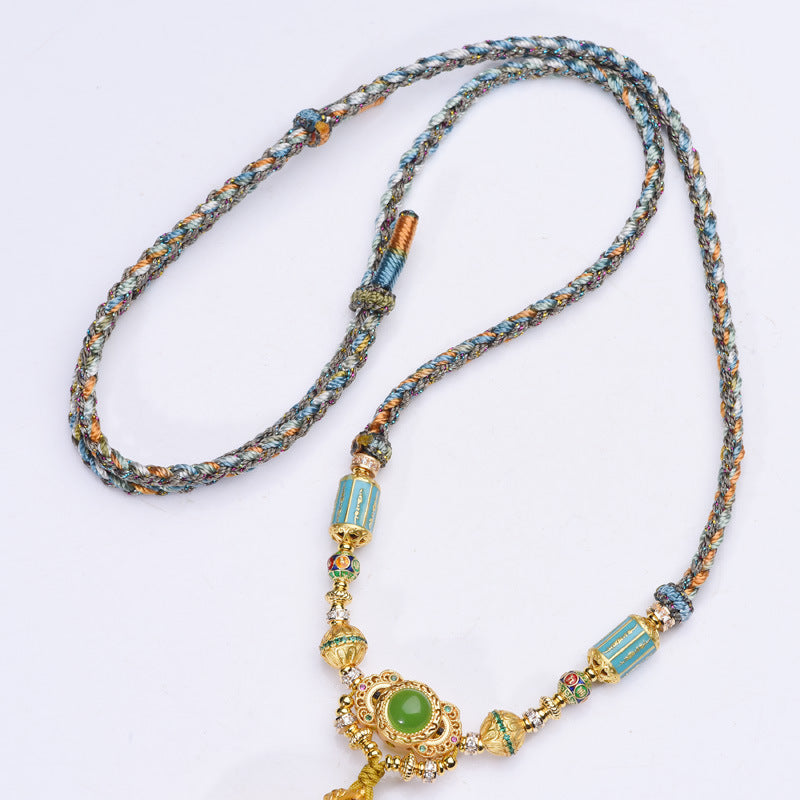 Zenhima Zakiram Thangka Necklace Hand-woven Pendant - ZENHIMA