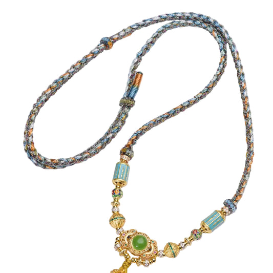 Zenhima Zakiram Thangka Necklace Hand-woven Pendant - ZENHIMA