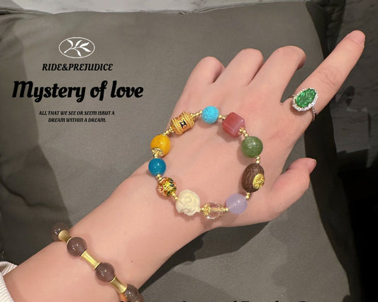 ZenHima Himalayan Bohemian Multi-Gemstone Agate Couple Bracelet - ZENHIMA