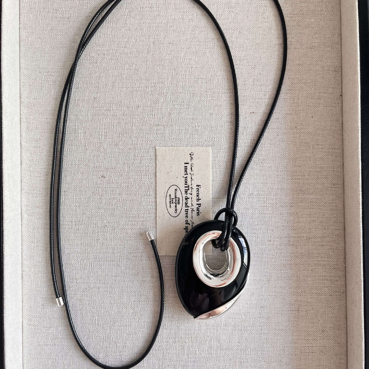 ZenHima Tibetan Black Obsidian Geometric Pendant Necklace – Spiritual Long Mala for Women - ZENHIMA