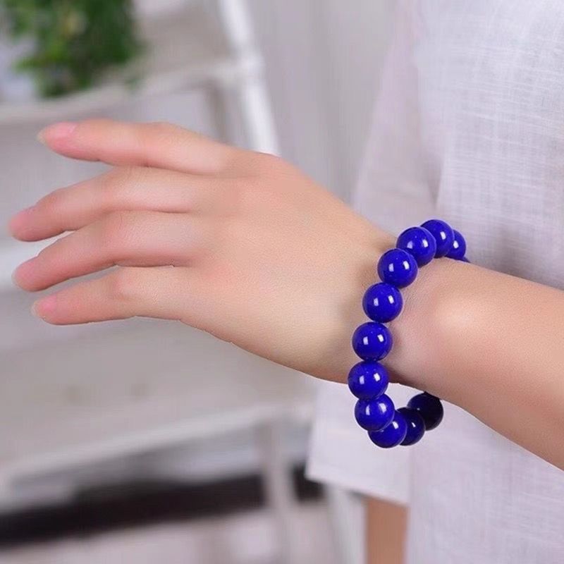 Armband aus natürlichem Lapislazuli und Kristallarmband 