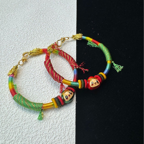 Buntes, handgefertigtes, geflochtenes rotes Seilarmband für Paare, buntes Baby-Fadenarmband