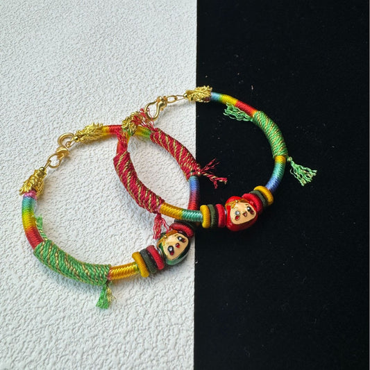 Colorful Rope Handmade Braided Red Rope for Men and Women Couples Children Baby Colorful Thread Bracelet